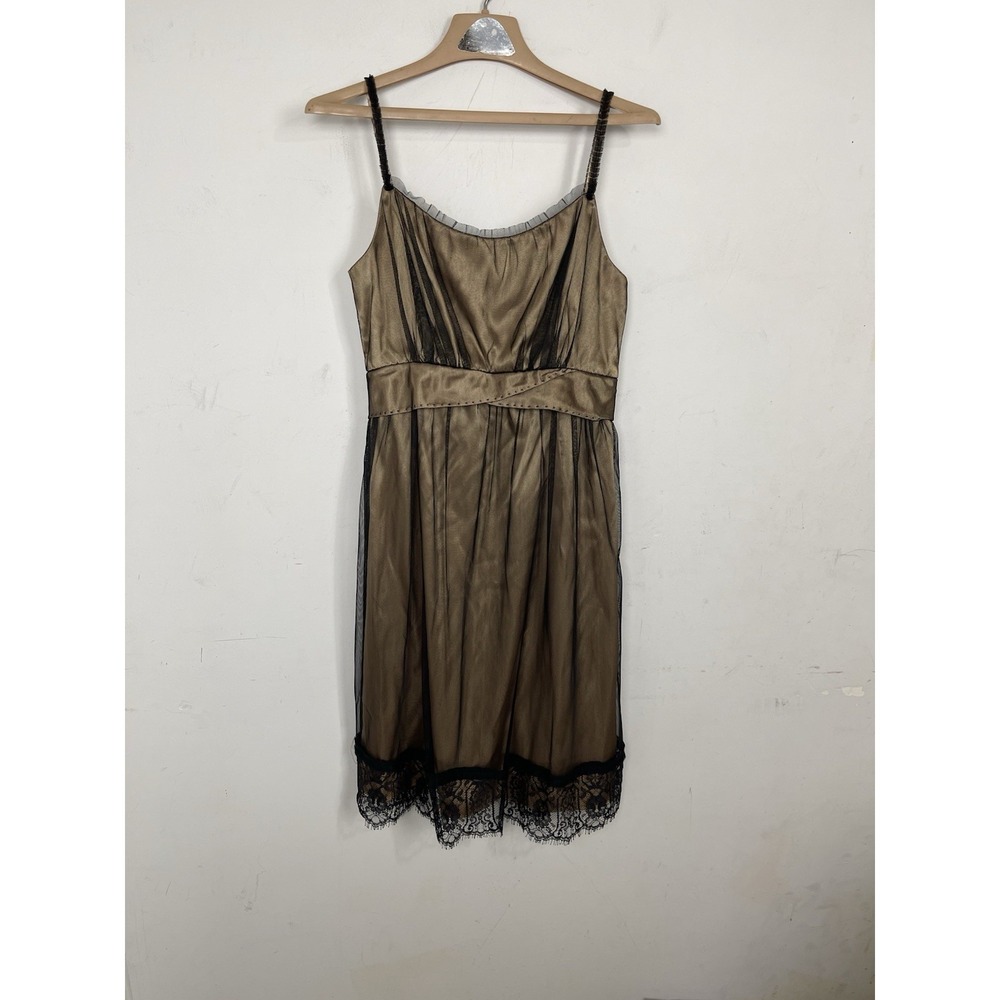 Talbots‎ Women Dress 10 Petite Fairy Mesh Cocktail Evening New Years Gold Party